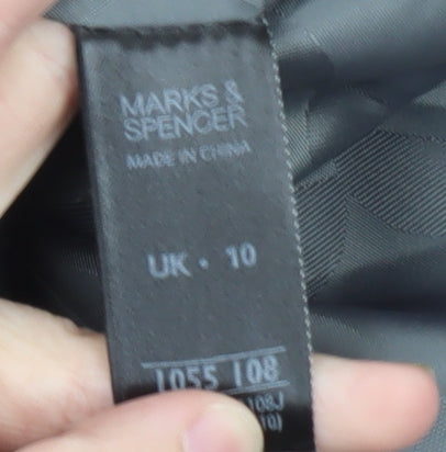 Marks and Spencer Women's Black Tailored Blazer UK 10