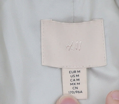 H&M Women's Beige Double-Breasted Blazer Size 12 Regular Fit