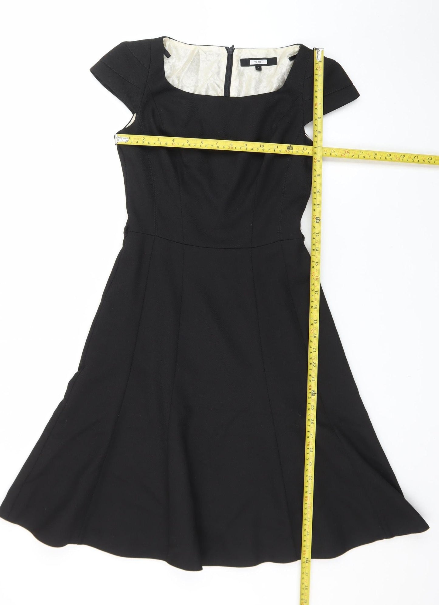 Next Women’s Black Fit & Flare Knee Length Dress Size 6