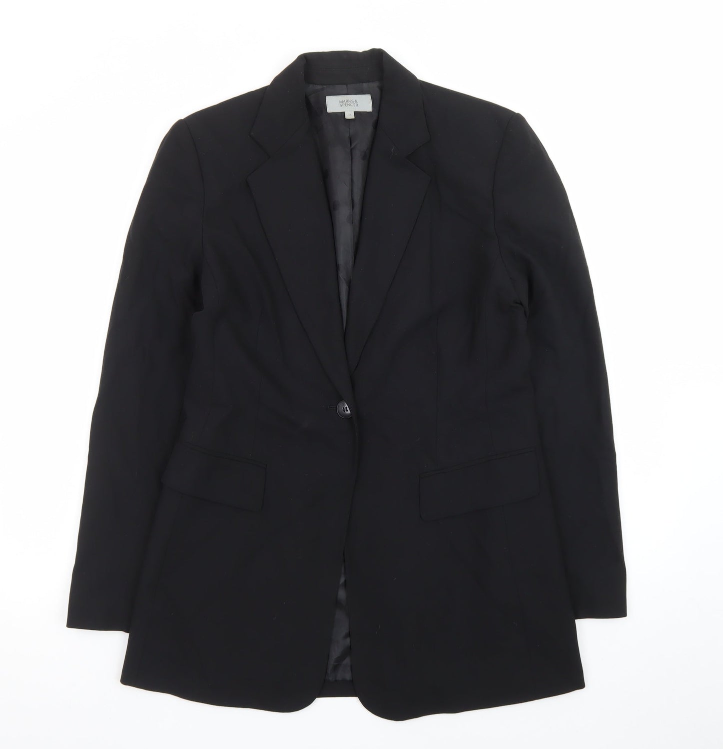 Marks and Spencer Women's Black Size 12 Classic Blazer Jacket