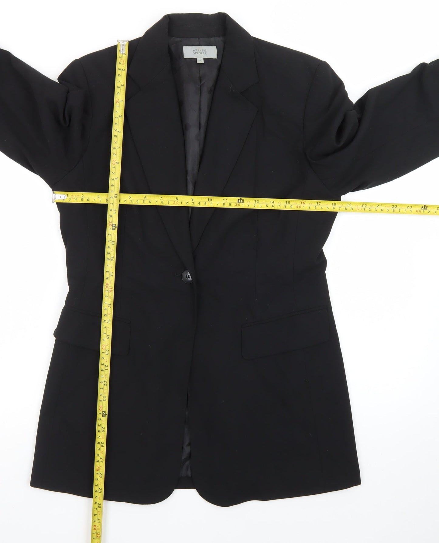 Marks and Spencer Women's Black Size 12 Classic Blazer Jacket