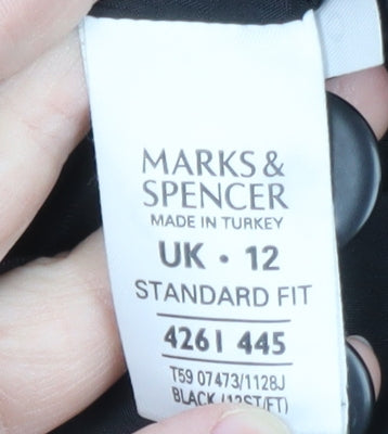 Marks and Spencer Women's Black Size 12 Classic Blazer Jacket