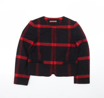 Alice + Olivia Women's Black Red Check Wool Blend Suit Jacket XS