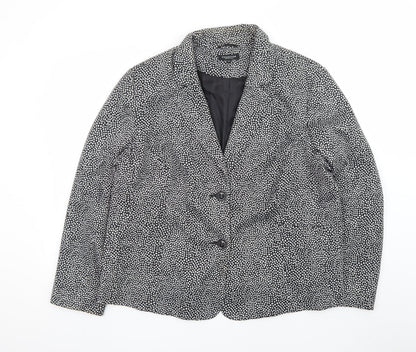 Debenhams Women’s Black White Spot Blazer Size 22 Regular Fit