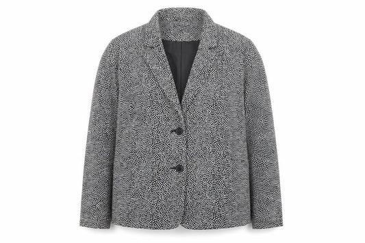 Debenhams Women’s Black White Spot Blazer Size 22 Regular Fit