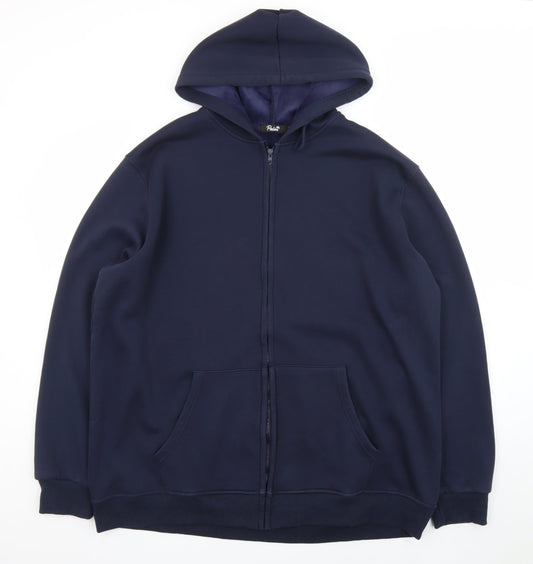 Palm Men's Blue 3XL Full Zip Hoodie Fleece Jacket