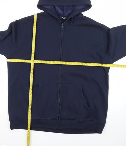 Palm Men's Blue 3XL Full Zip Hoodie Fleece Jacket