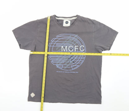 Manchester City F.C. Men's Grey XL Graphic Print T-Shirt