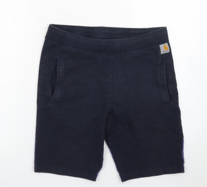 Carhartt Men Navy Blue S Porter Sweat Shorts Cotton Casual