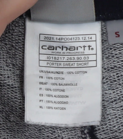Carhartt Men Navy Blue S Porter Sweat Shorts Cotton Casual