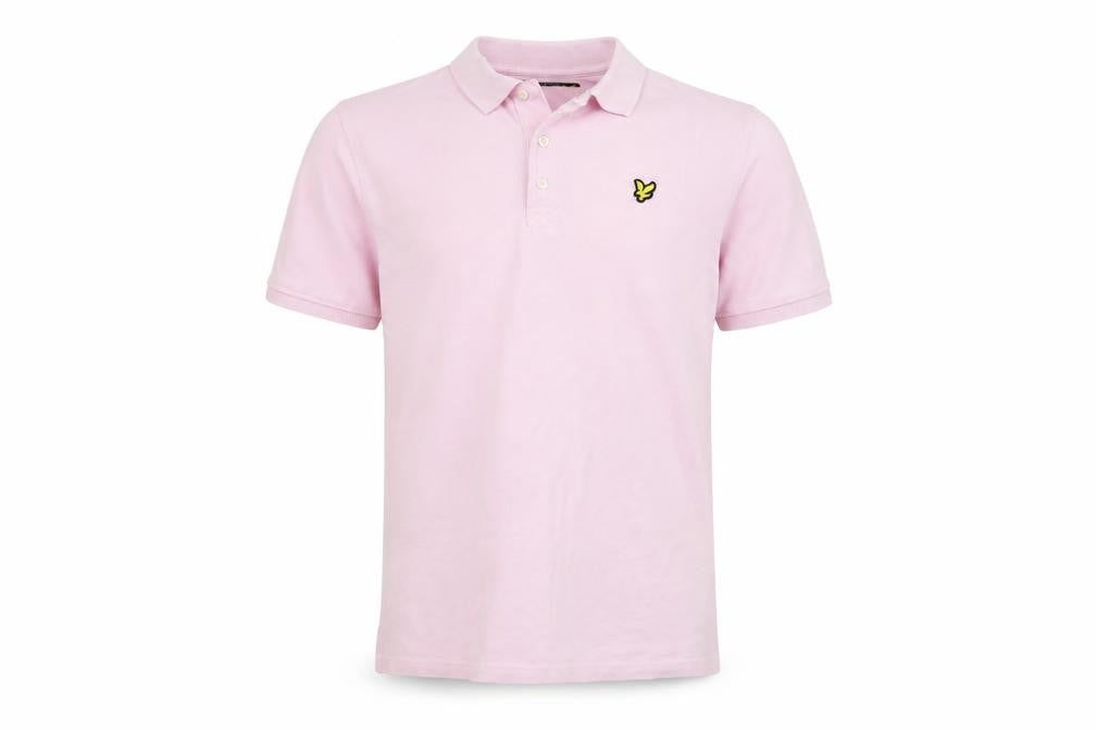 Lyle & Scott Junior Boys Pink Polo Shirt 15-16 Years Short Sleeve Cotton