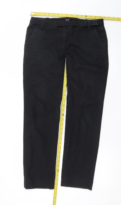 GAP Women’s Black Chino Trousers Size 12 Regular Fit Cotton Stretch