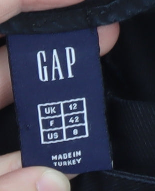 GAP Women’s Black Chino Trousers Size 12 Regular Fit Cotton Stretch