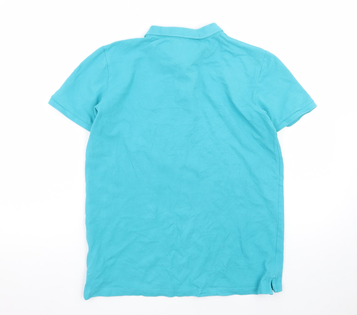 U.S. Polo Assn. Boys Blue 15-16 Years Cotton Short Sleeve Polo Shirt