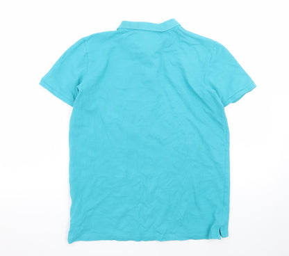 U.S. Polo Assn. Boys Blue 15-16 Years Cotton Short Sleeve Polo Shirt