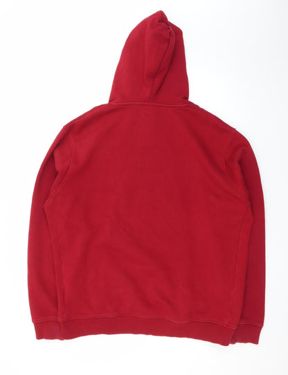 Next Men's Red Pullover Hoodie XL Cotton Blend Fleece