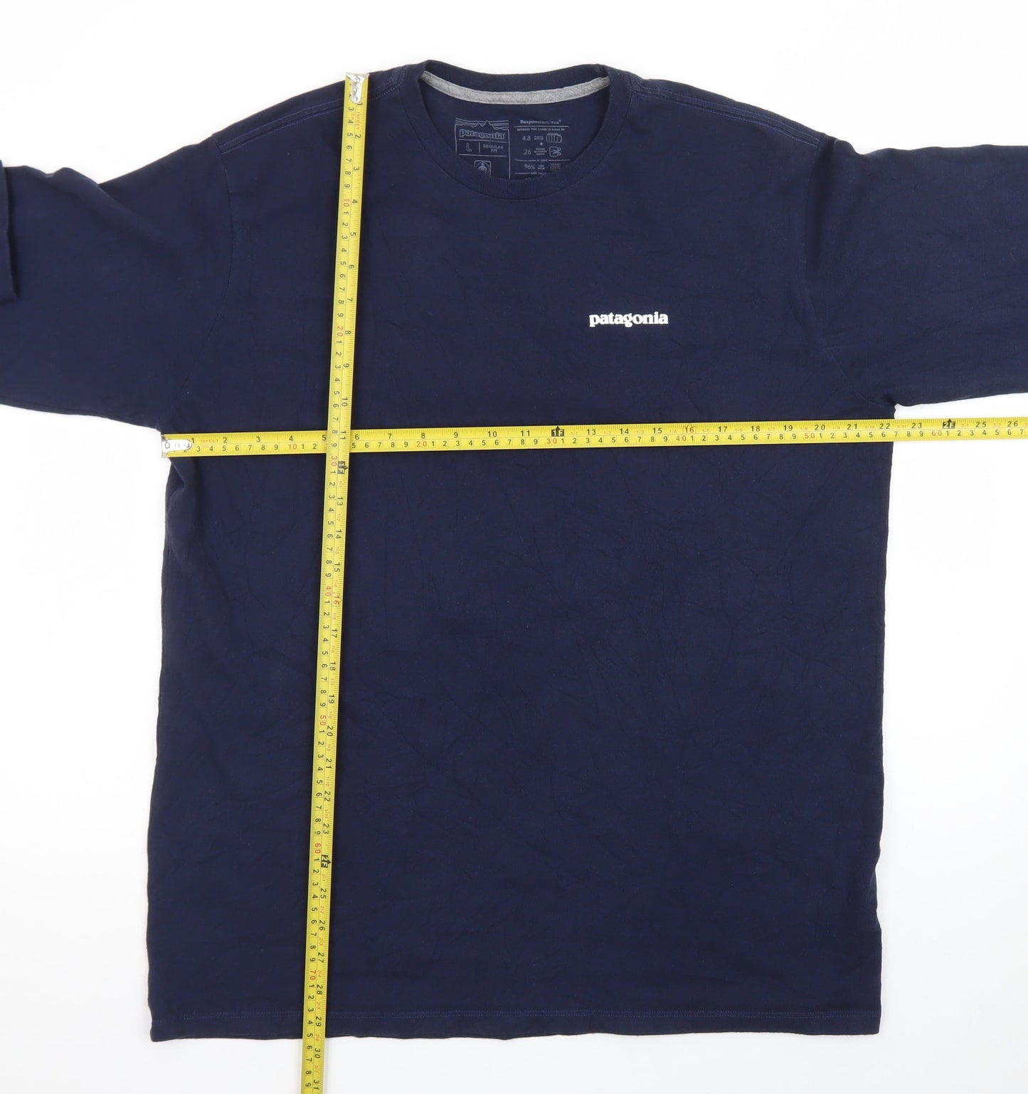 Patagonia Men’s Blue Long Sleeve Crew Neck Regular Fit T-Shirt Size L