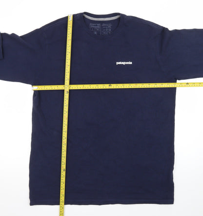Patagonia Men’s Blue Long Sleeve Crew Neck Regular Fit T-Shirt Size L