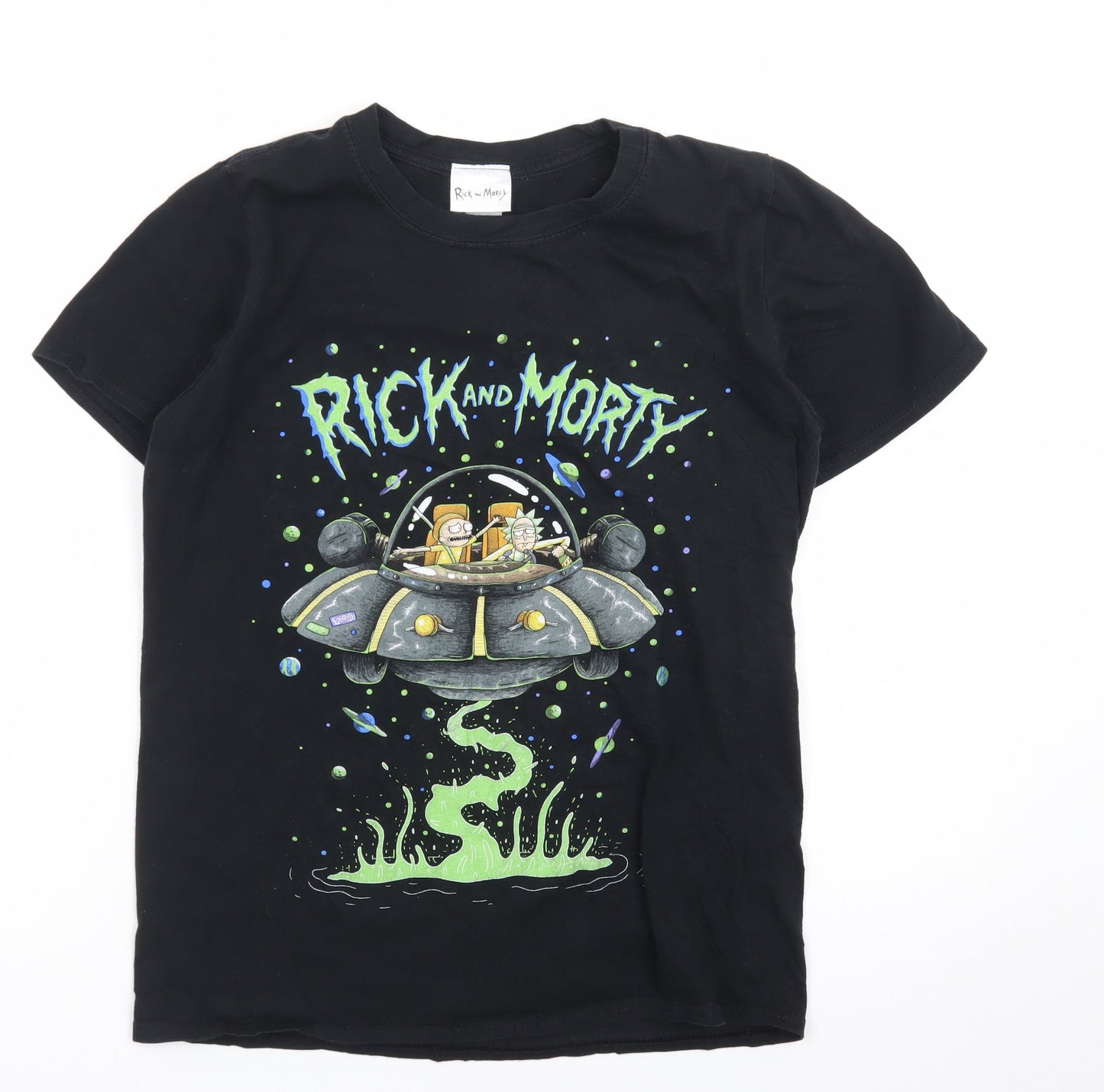 Rick and Morty Men’s Black Small Graphic Print T-Shirt