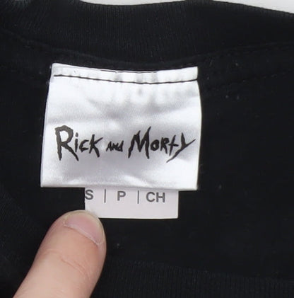 Rick and Morty Men’s Black Small Graphic Print T-Shirt