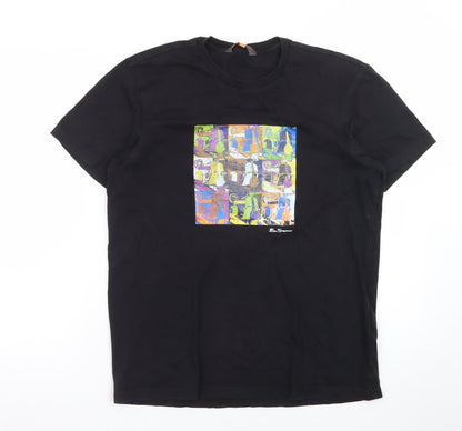 Ben Sherman Men's Black Medium Retro Graphic Print T-Shirt