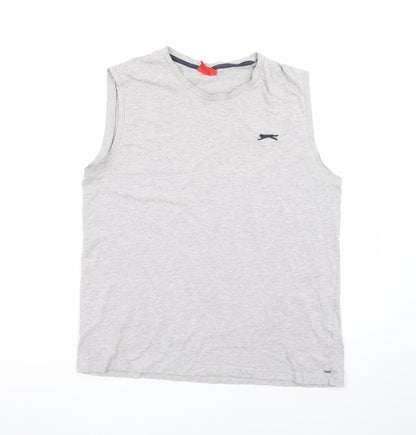Slazenger Men’s Grey Sleeveless Crew Neck T-Shirt Size L