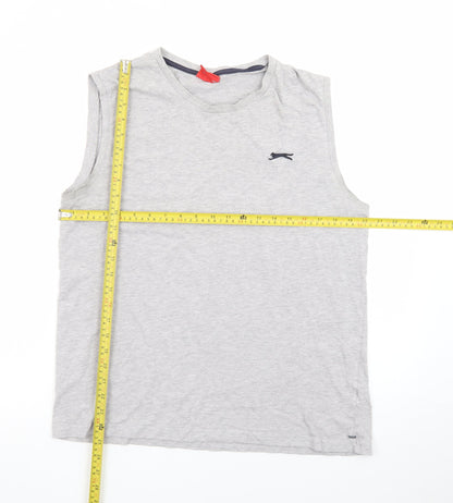 Slazenger Men’s Grey Sleeveless Crew Neck T-Shirt Size L