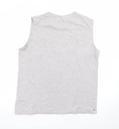 Slazenger Men’s Grey Sleeveless Crew Neck T-Shirt Size L