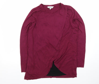Blooming Marvellous Women's Red Wrap Long Sleeve Blouse Size S