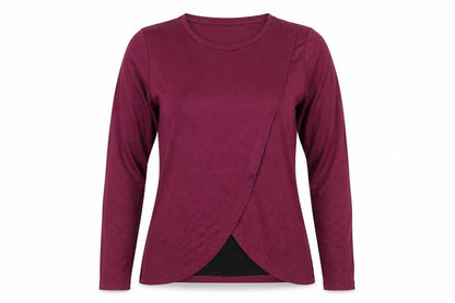Blooming Marvellous Women's Red Wrap Long Sleeve Blouse Size S