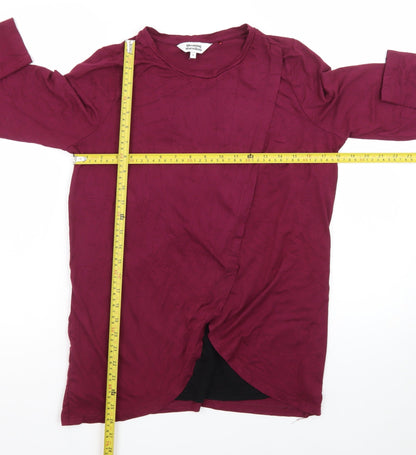 Blooming Marvellous Women's Red Wrap Long Sleeve Blouse Size S