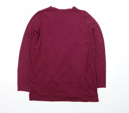 Blooming Marvellous Women's Red Wrap Long Sleeve Blouse Size S
