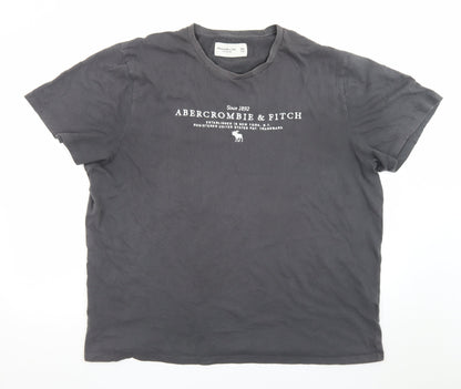 Abercrombie & Fitch Men's Black XXL Soft Crew Neck Graphic T-Shirt