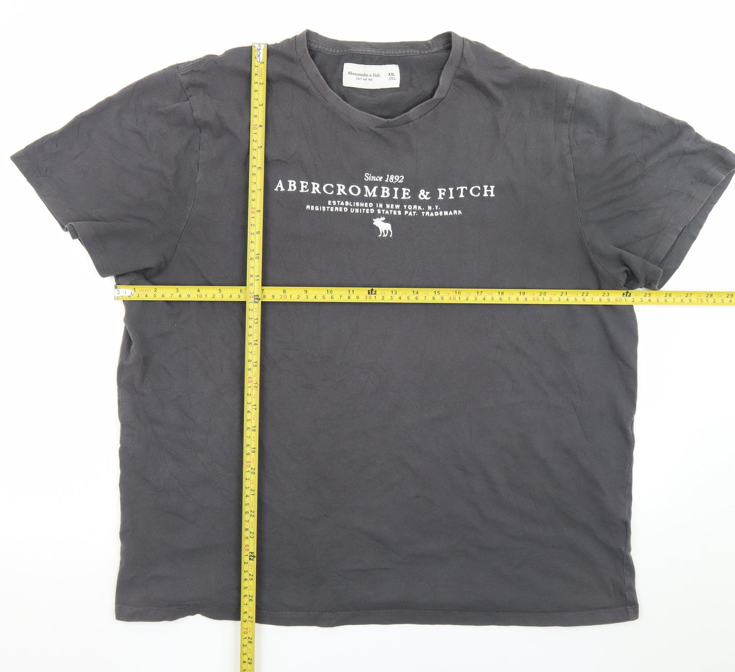 Abercrombie & Fitch Men's Black XXL Soft Crew Neck Graphic T-Shirt