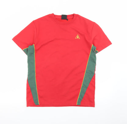 Le Coq Sportif Men's Red Portugal Graphic Crew Neck T-Shirt Size S