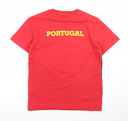 Le Coq Sportif Men's Red Portugal Graphic Crew Neck T-Shirt Size S