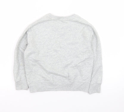 Uniqlo Boys Grey Cotton Sweatshirt 5-6 Years LEGO Logo Crew Neck