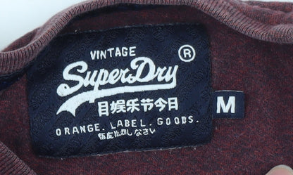 Superdry Men's Red Long Sleeve Vintage Crew Neck T-Shirt - Size M