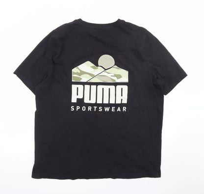 Puma Men's Black XXL Graphic Sportswear T-Shirt