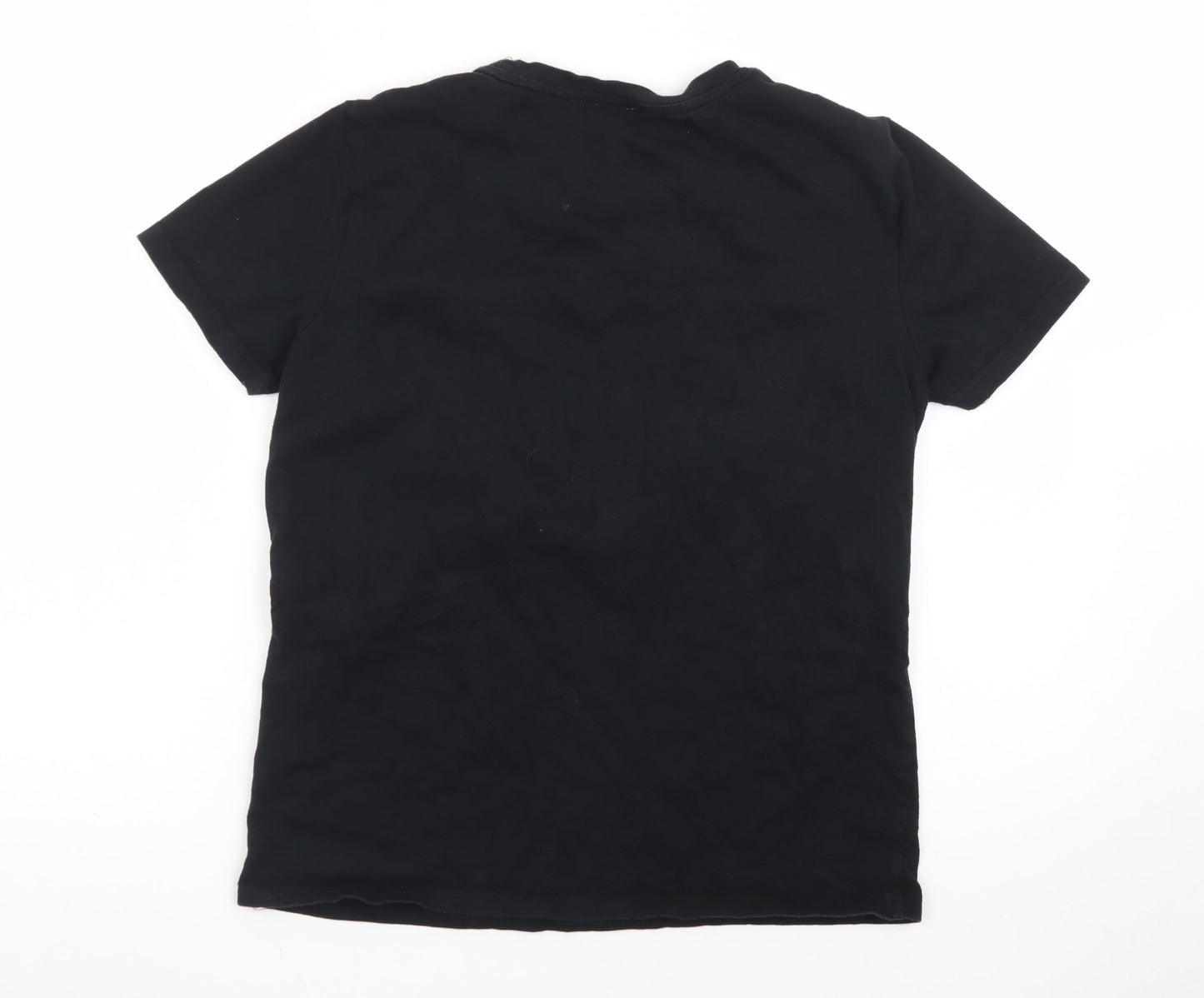 Kenzo Men’s Black XL Tiger Embroidered Crew Neck Cotton T-Shirt