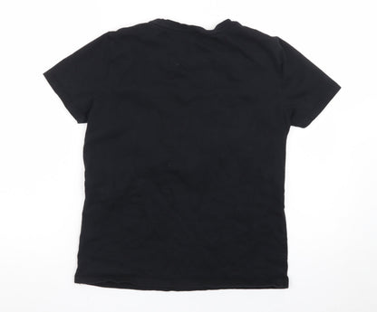 Kenzo Men’s Black XL Tiger Embroidered Crew Neck Cotton T-Shirt