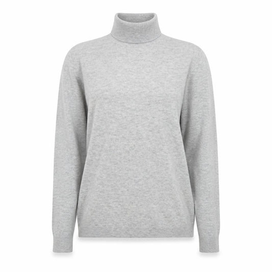 Oliver Bonas Women’s Grey Wool Blend Roll Neck Jumper Size 12