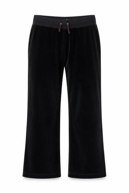Jasper Conran Women's Black Velvet Drawstring Sweatpants Size 14
