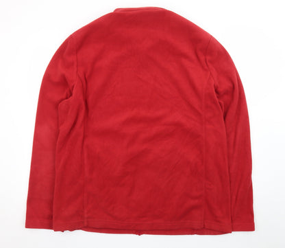 TOG24 Men's Red 2XL Fleece Full Zip Outdoor Jacket
