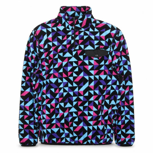 Neon Riot Men's Multicoloured Fleece Pullover Sweatshirt XL