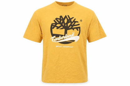 Timberland Men’s Yellow Logo Graphic T-Shirt Size S Vintage Cotton