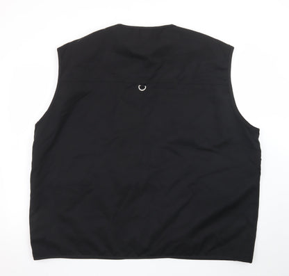 OF 55 Mens Black 3XL Utility Waistcoat With Multiple Pockets