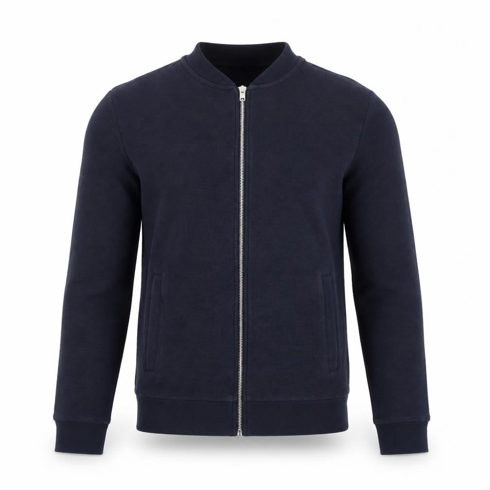 H&M Men’s Blue Slim Fit Bomber Jacket Size L Cotton Blend