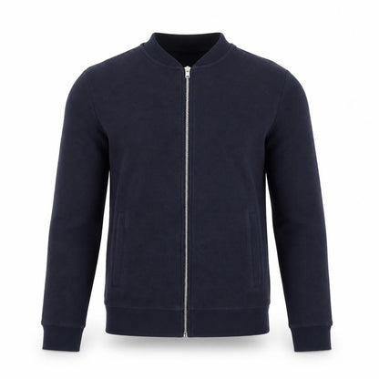 H&M Men’s Blue Slim Fit Bomber Jacket Size L Cotton Blend