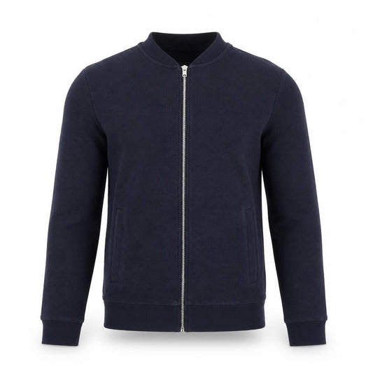 H&M Men’s Blue Slim Fit Bomber Jacket Size L Cotton Blend